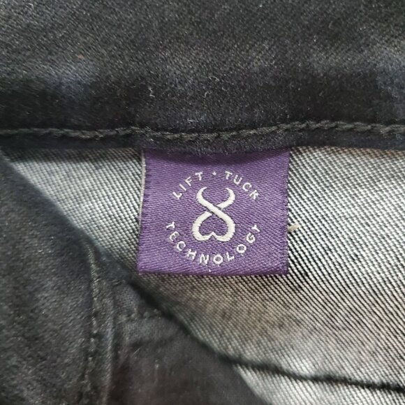 Not Your Daughters Jeans NYDJ Petite Plus Jet Black Stretch Skinny Jeans 14P - Picture 4 of 9